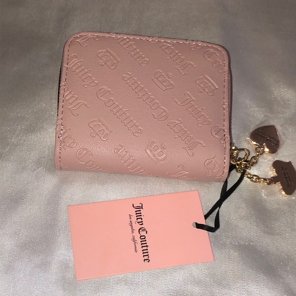 Juicy Couture Dusty Blush Not Your Babe Small Zip Around Bifold Wallet NWT - Picture 10 of 16